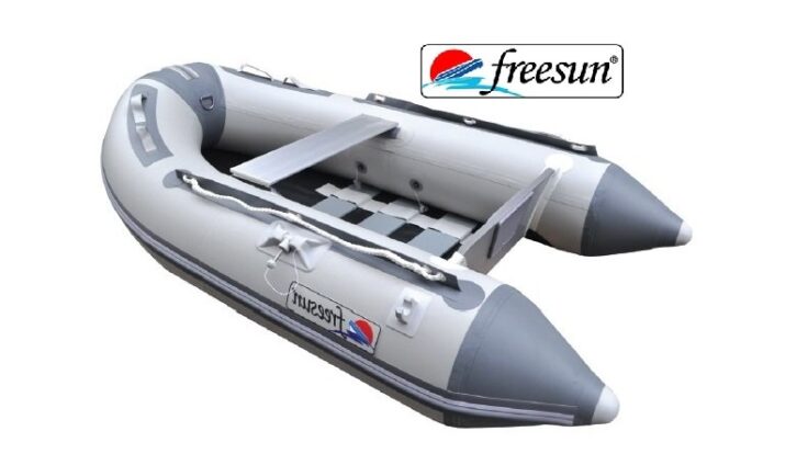 Freesun 2.40 m Ahşap Tabanlı Şişme Deniz Botu Gri
