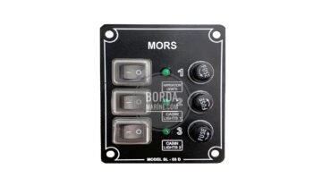 MORS 3’lü İzoleli Ve Işıklı Switch Panel (Dikey)