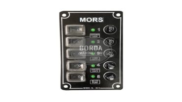 MORS 5’Lİ İZOLELİ VE IŞIKLI SWİTCH PANEL (DİKEY)