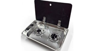UNİVERCAL CAM KAPAKLI KROM OCAK 32.5X53 CM