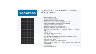 215W SENSATİON HALF-CUT MONOKRİSTAL GÜNEŞ PANELİ