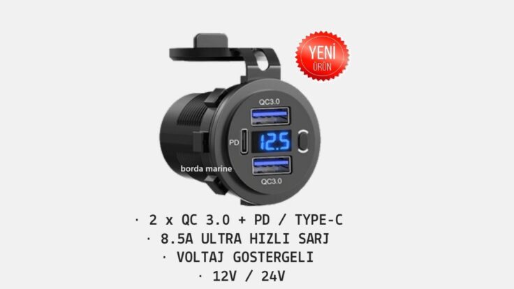 VOLTMETRE & USB SOKETİ & TYPE-C