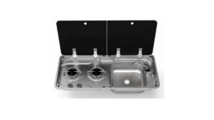 UNİVERCAL 2 CAM KAPAKLI, OCAK EVYE KOMBİNASYON 36×78 CM