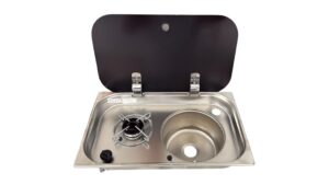 UNİVERCAL CAM KAPAKLI TEK GÖZ OCAK EVYE SET